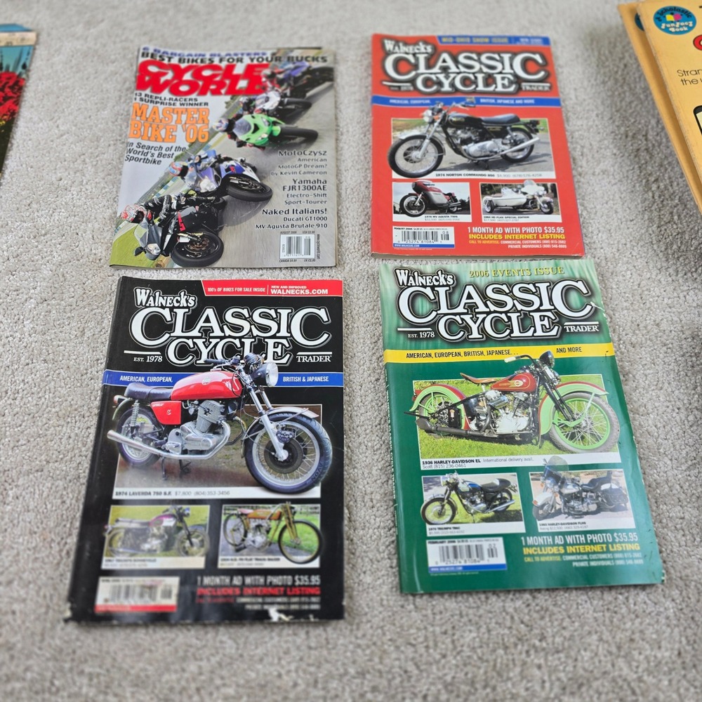 Walneck's Classic Cycle Trader and Cycle World Magazines 2006 Lot of 4 Multi